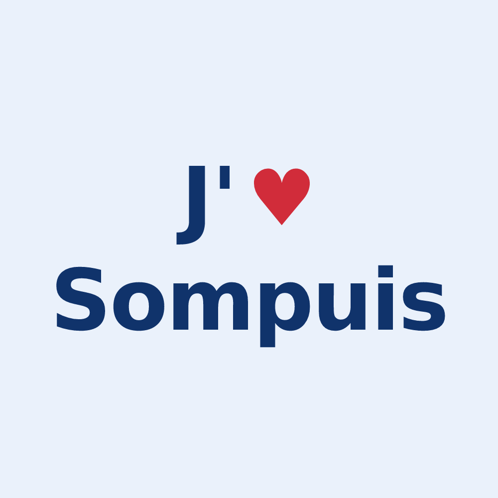 Sticker personnalisé Sompuis — design J'aime Sompuis