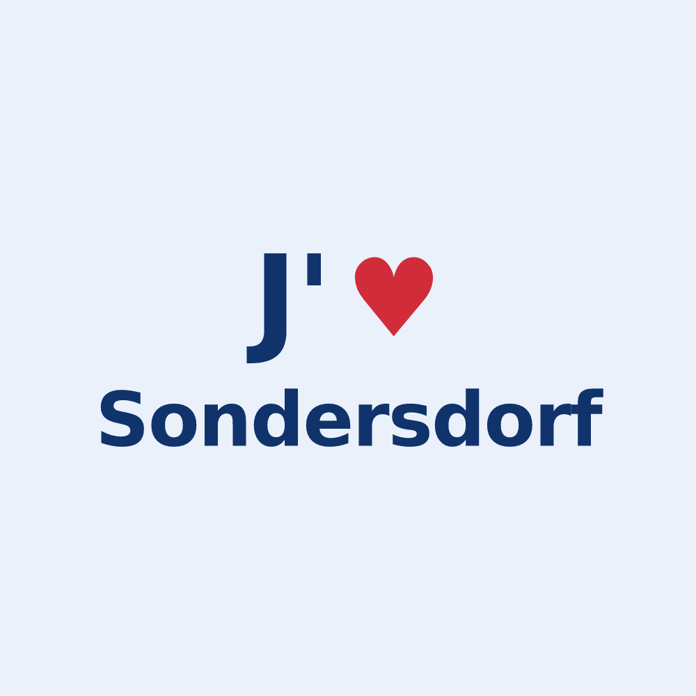 Sticker personnalisé Sondersdorf — design J'aime Sondersdorf