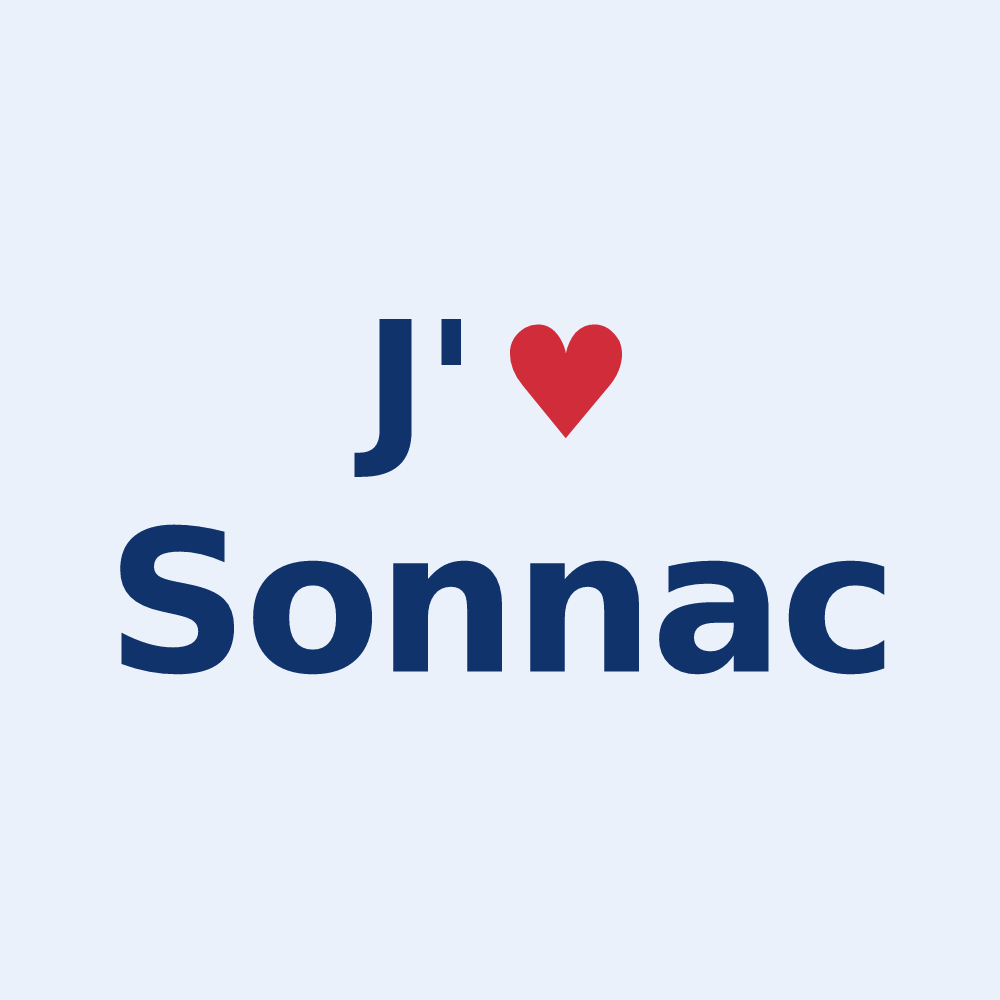 Sticker personnalisé Sonnac — design J'aime Sonnac