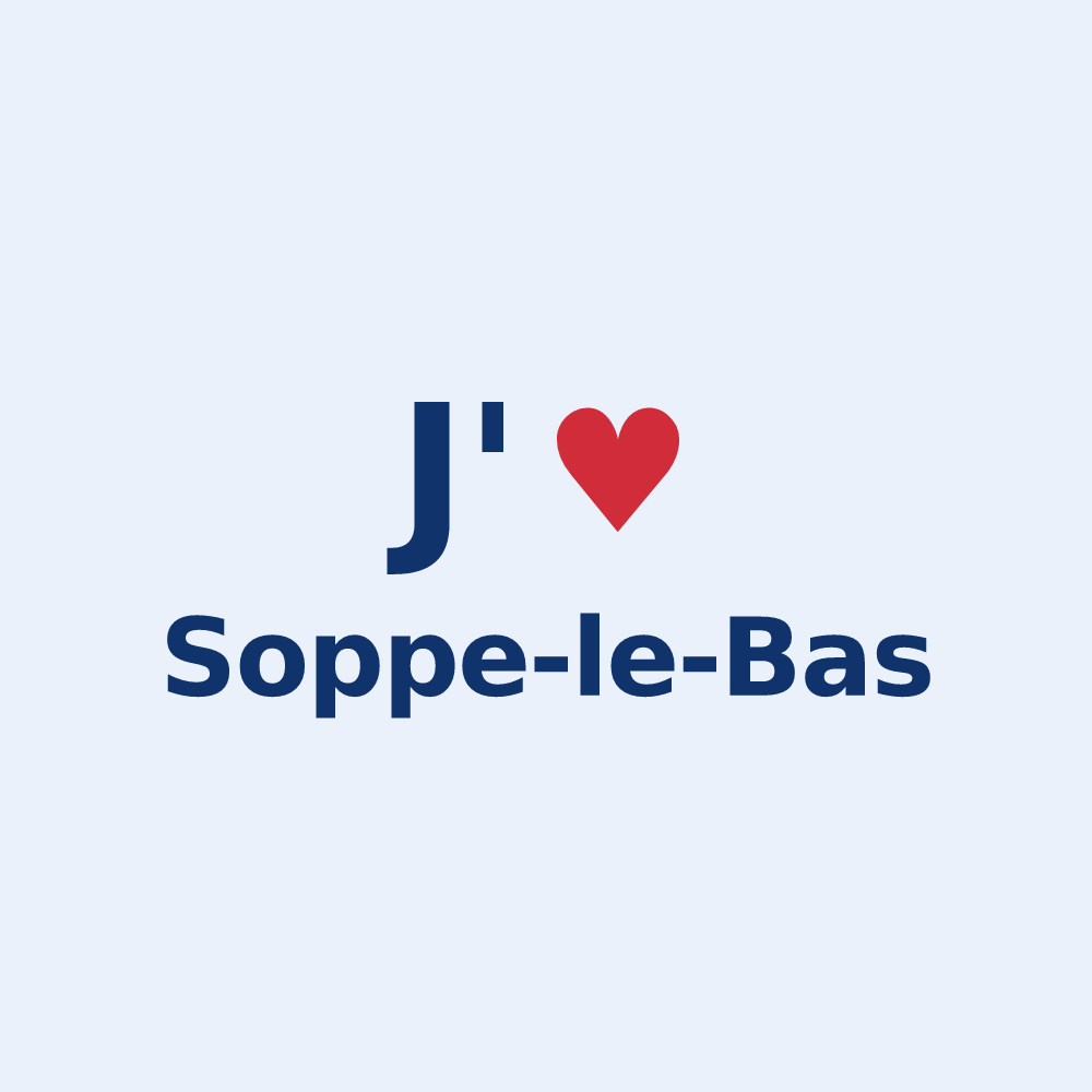 Sticker personnalisé Soppe-le-Bas — design J'aime Soppe-le-Bas