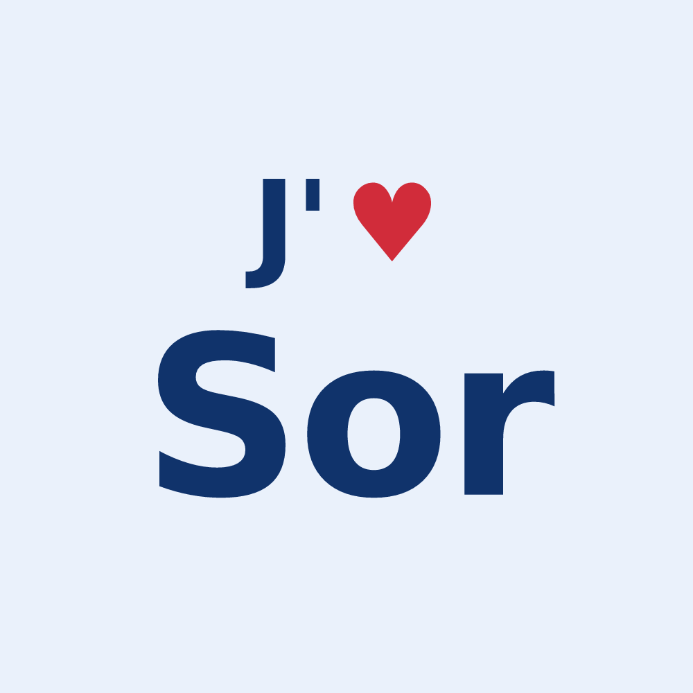 Sticker personnalisé Sor — design J'aime Sor
