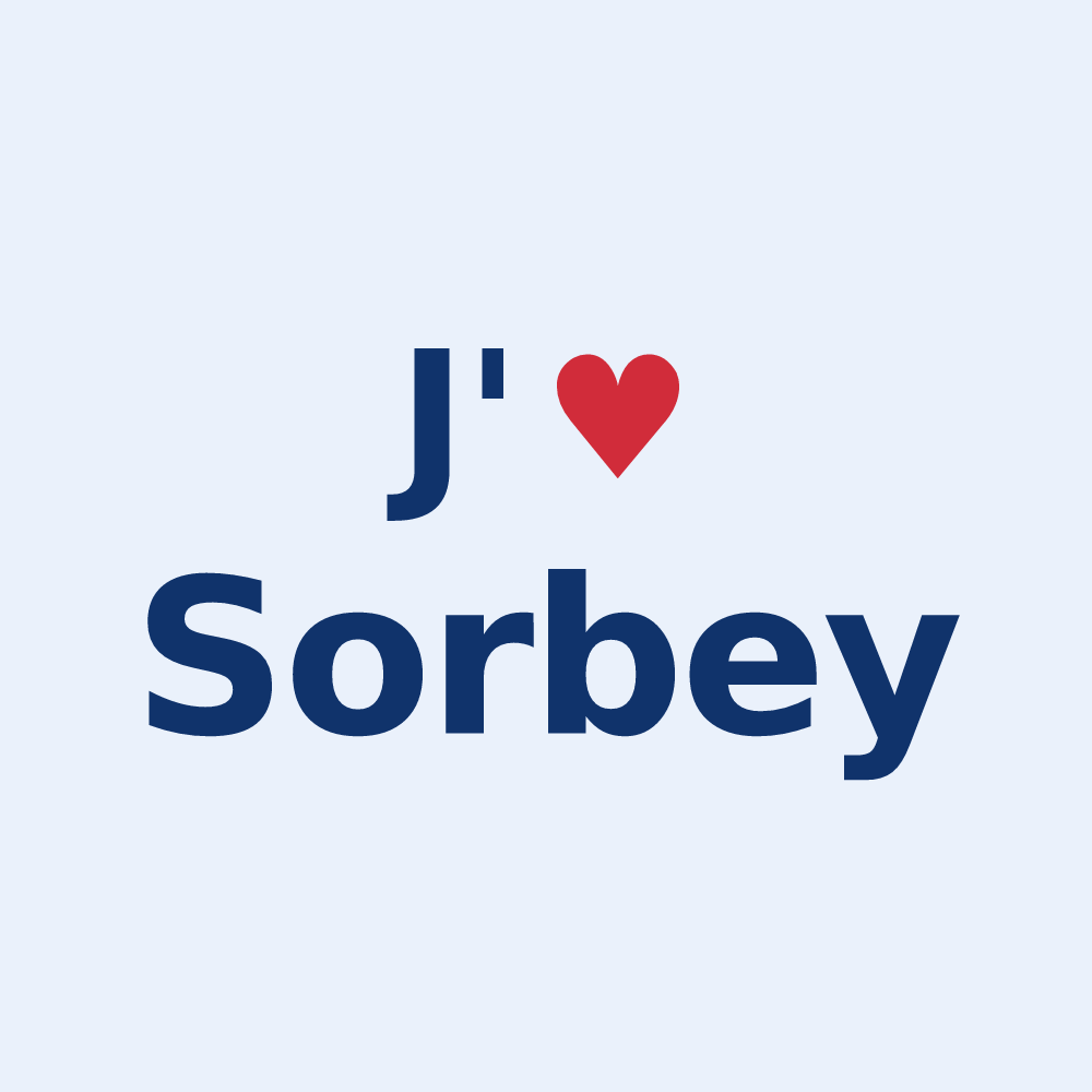 Sticker personnalisé Sorbey — design J'aime Sorbey