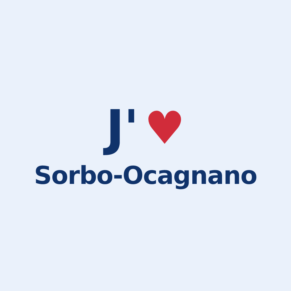 Sticker personnalisé Sorbo-Ocagnano — design J'aime Sorbo-Ocagnano