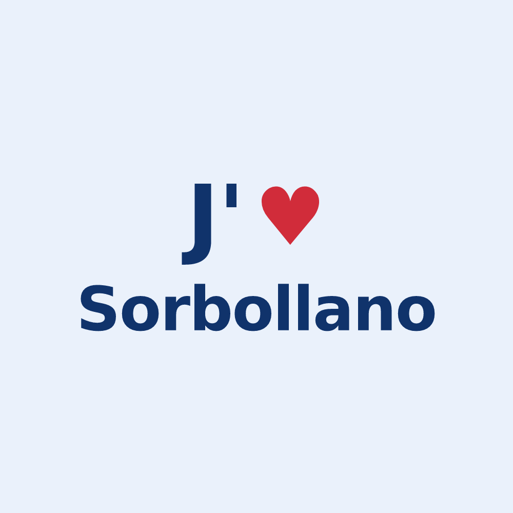Sticker personnalisé Sorbollano — design J'aime Sorbollano