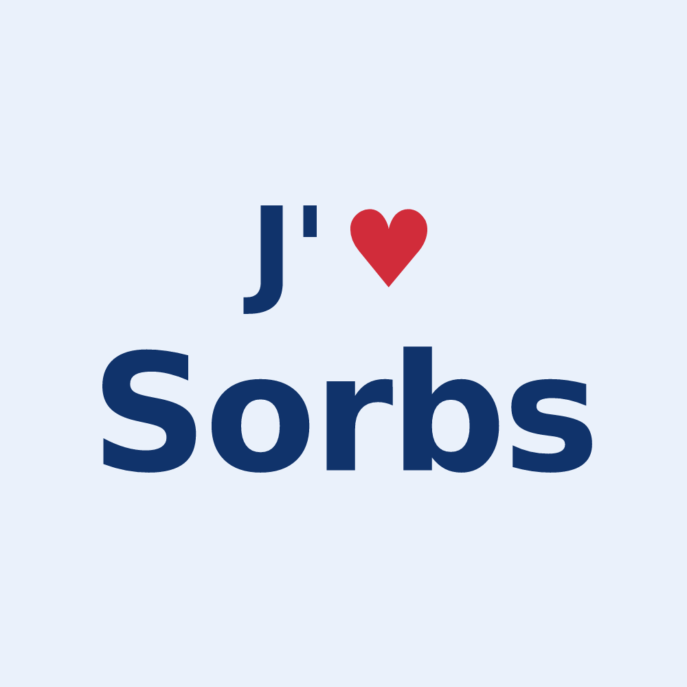 Sticker personnalisé Sorbs — design J'aime Sorbs