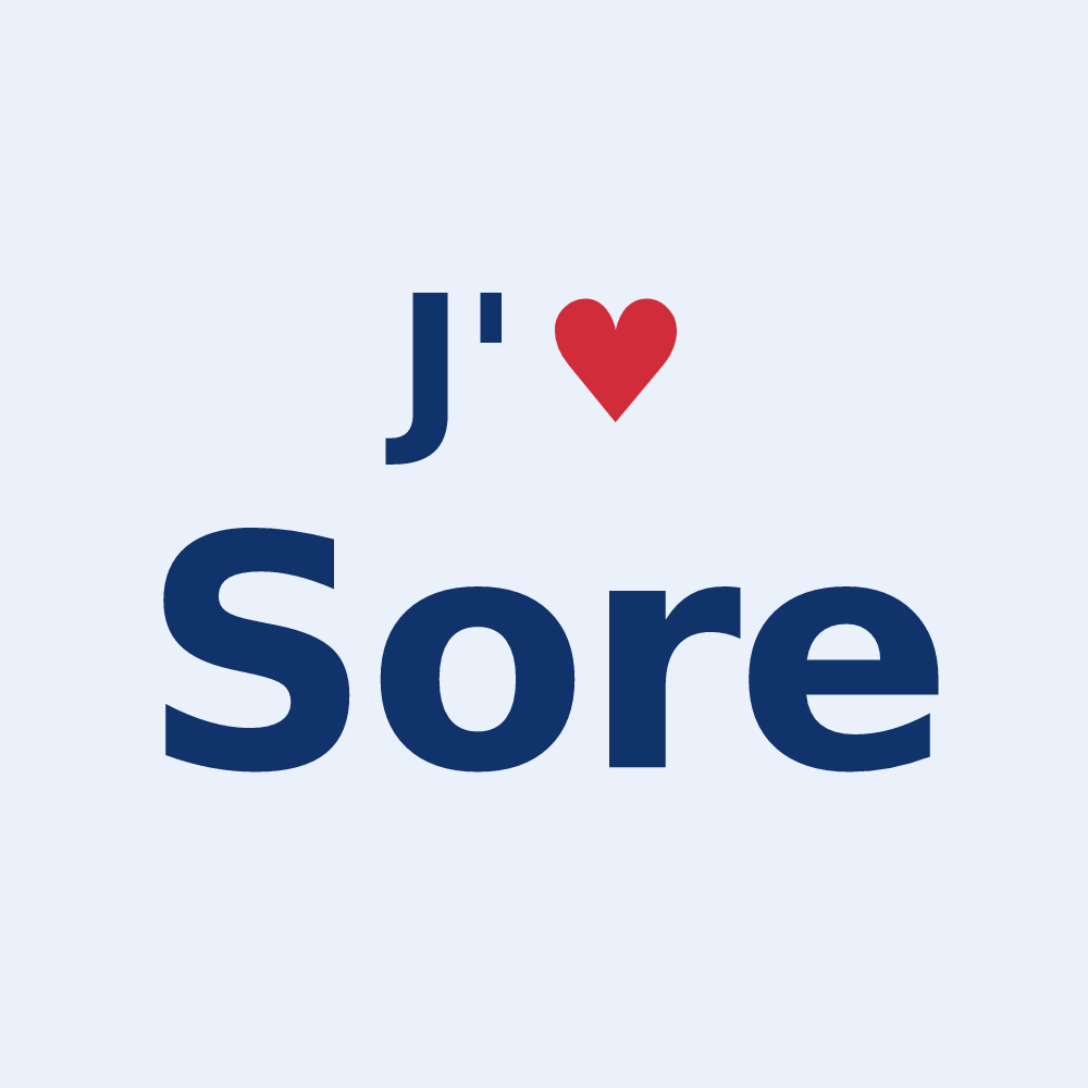Sticker personnalisé Sore — design J'aime Sore
