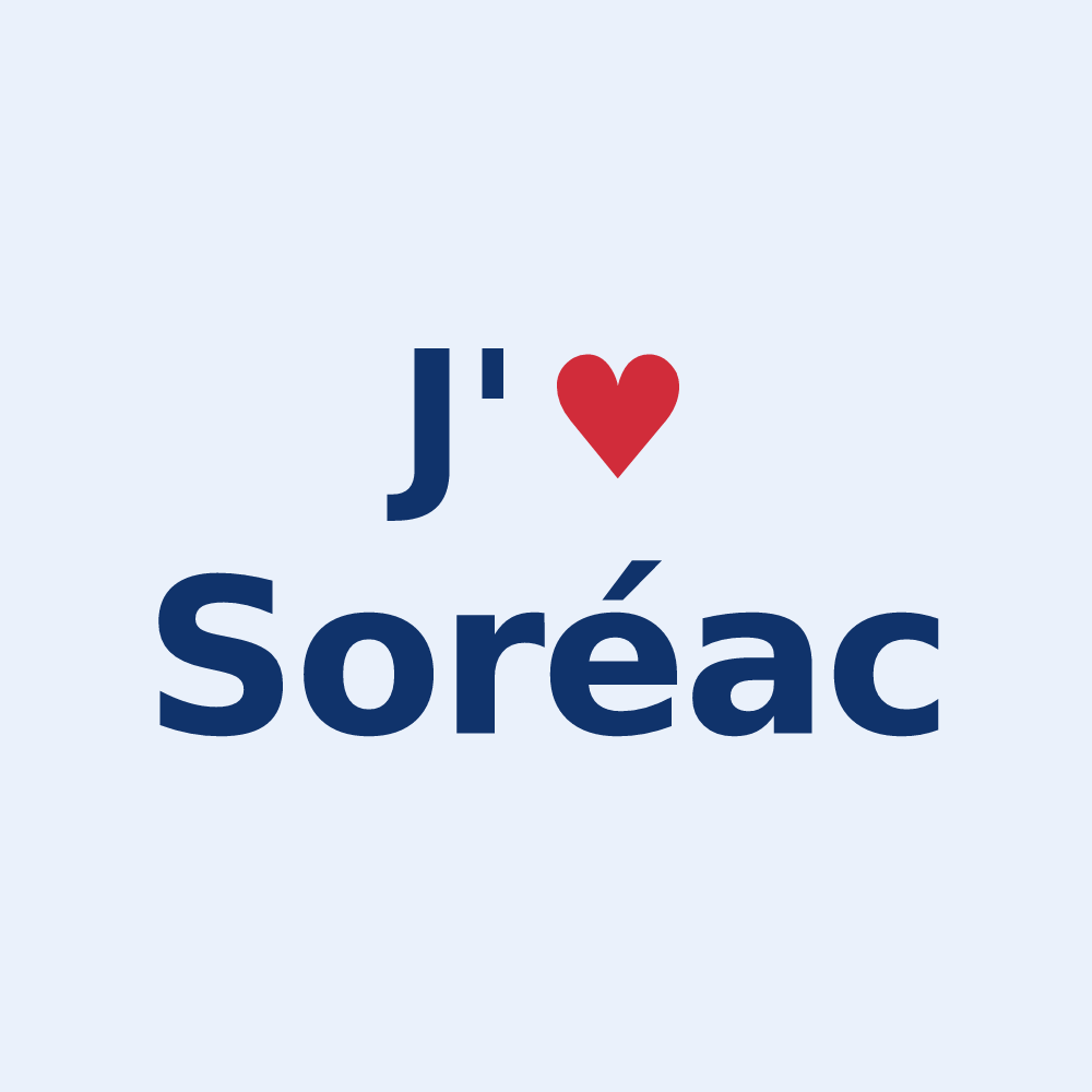 Sticker personnalisé Soréac — design J'aime Soréac