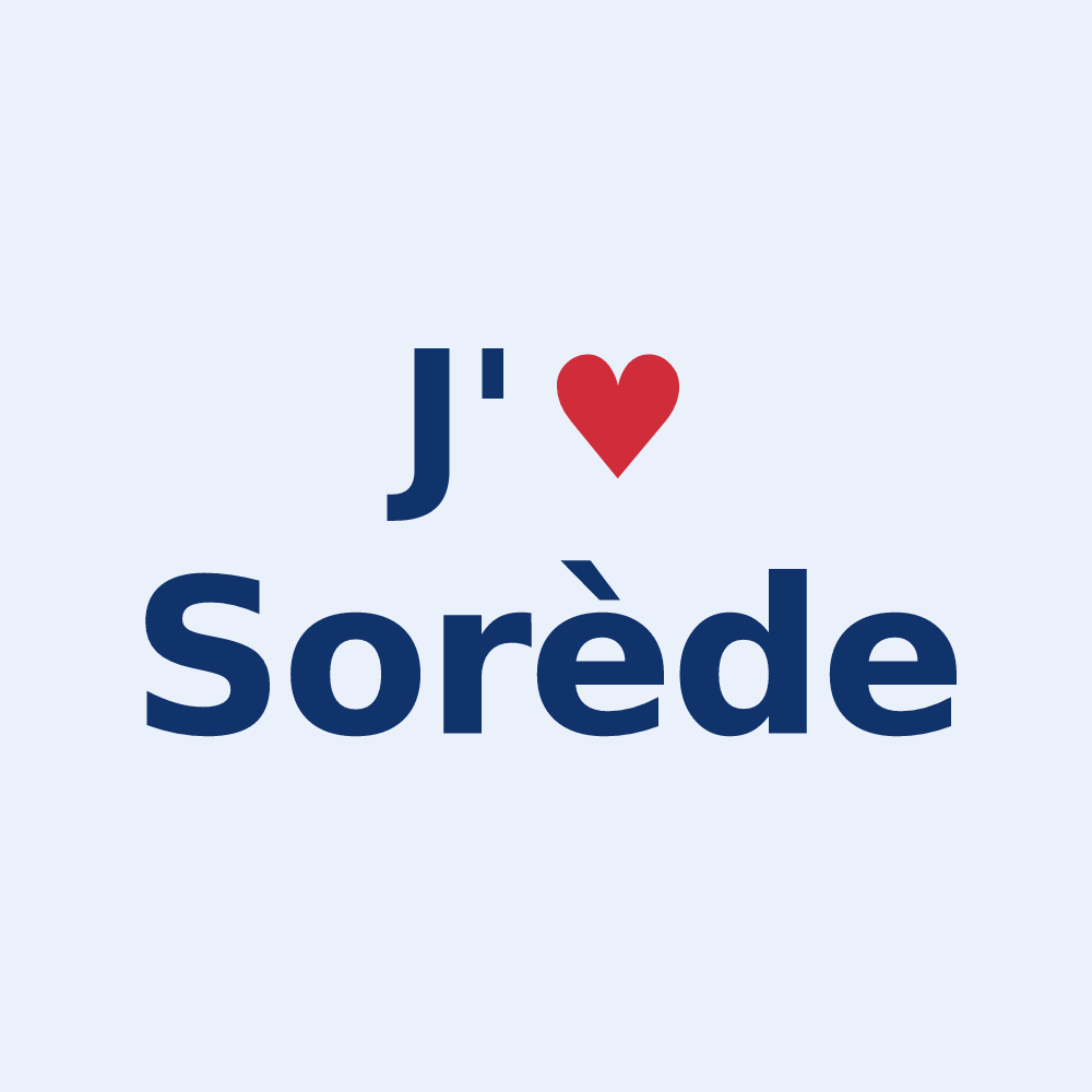Sticker personnalisé Sorède — design J'aime Sorède