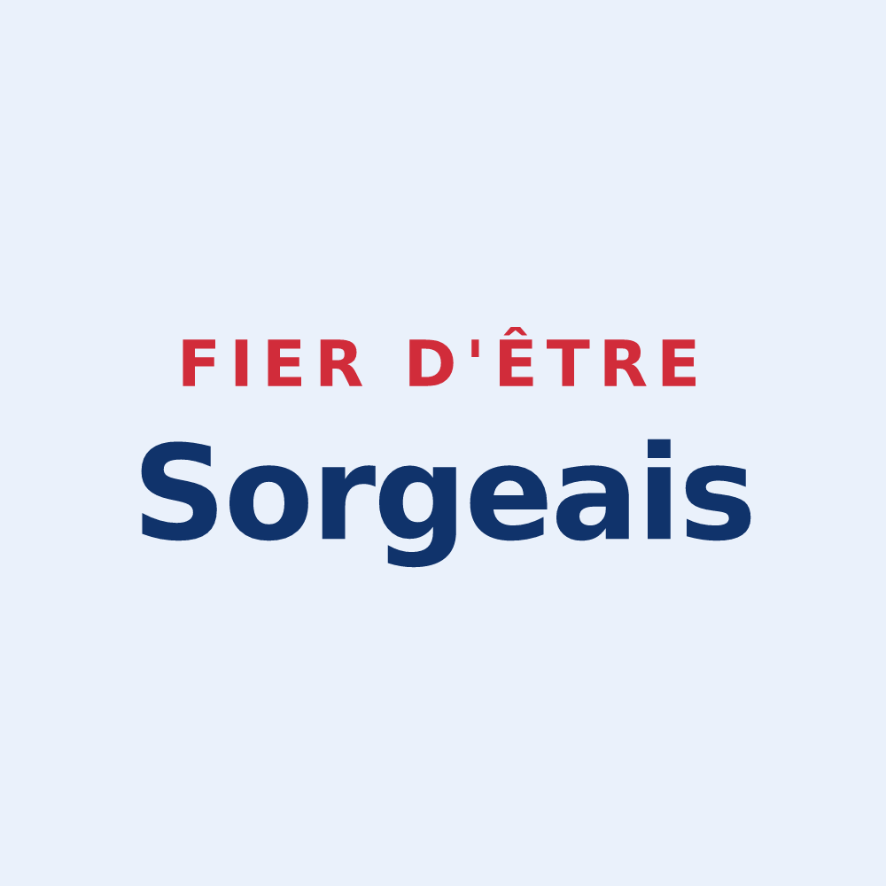 Sticker « Fier d'être Sorgeais » — design pour Sorges et Ligueux en Périgord