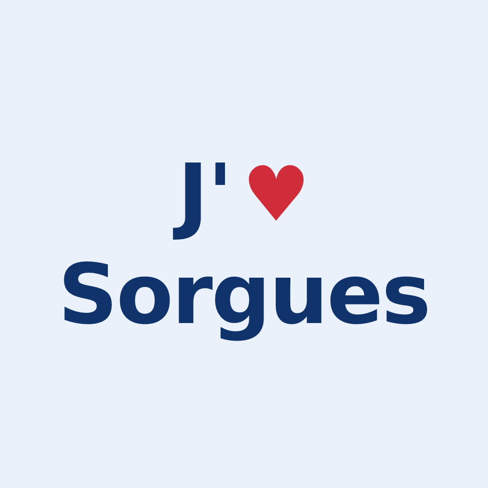 Sticker personnalisé Sorgues — design J'aime Sorgues
