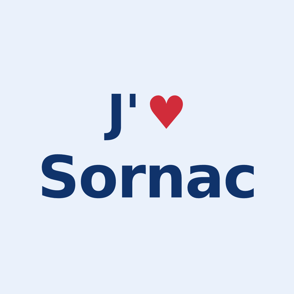 Sticker personnalisé Sornac — design J'aime Sornac