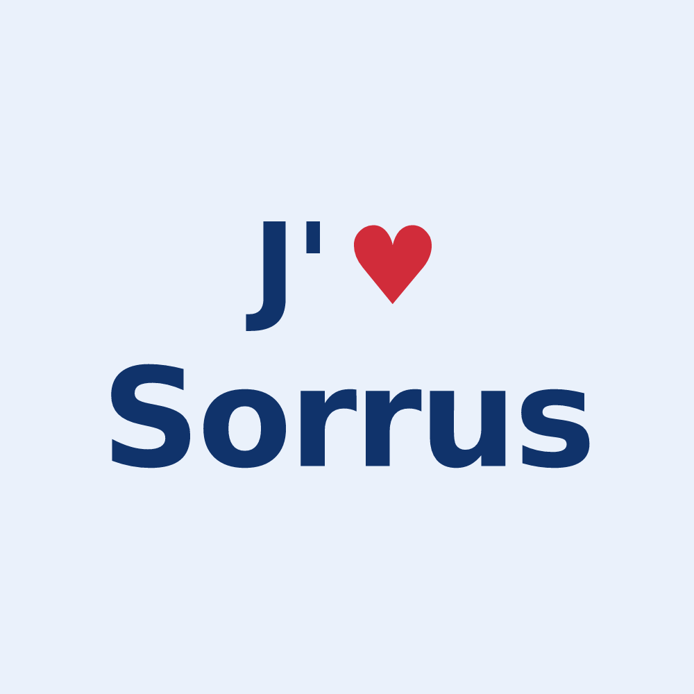 Sticker personnalisé Sorrus — design J'aime Sorrus
