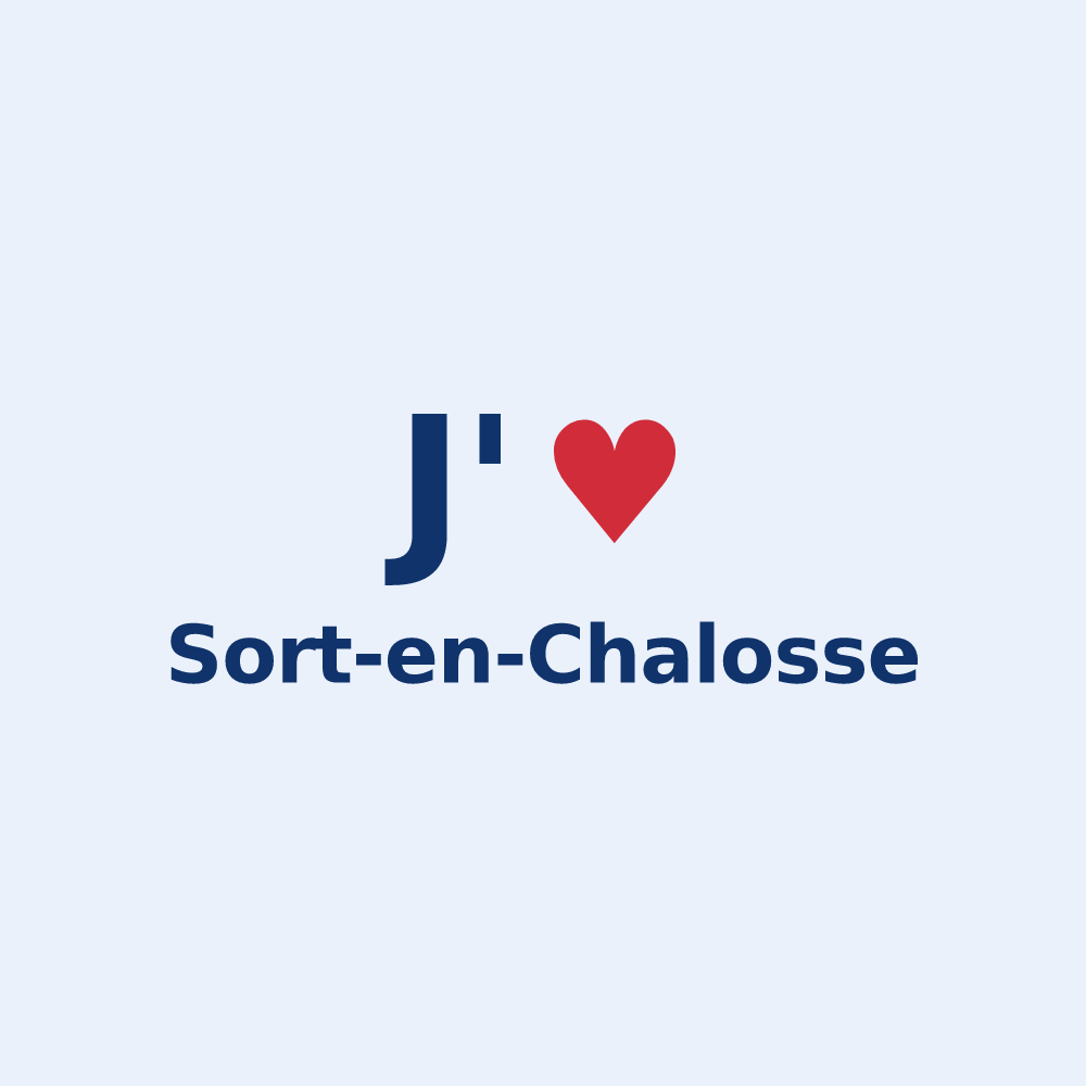 Sticker personnalisé Sort-en-Chalosse — design J'aime Sort-en-Chalosse