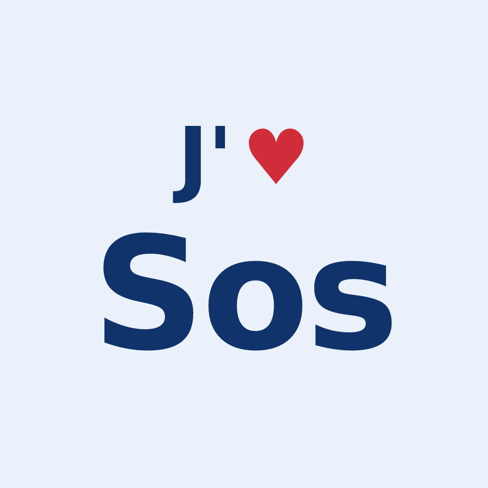 Sticker personnalisé Sos — design J'aime Sos