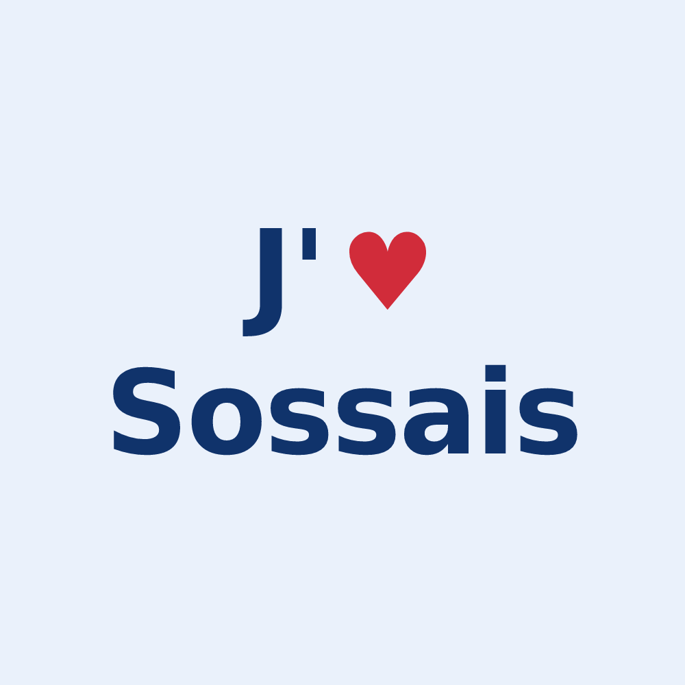 Sticker personnalisé Sossais — design J'aime Sossais