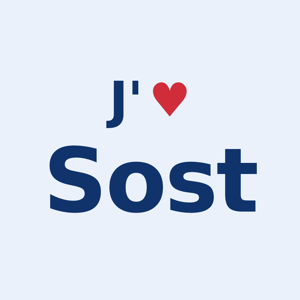 Sticker personnalisé Sost — design J'aime Sost