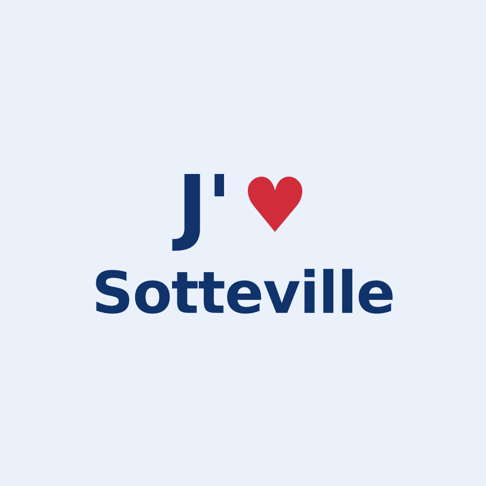 Sticker personnalisé Sotteville — design J'aime Sotteville