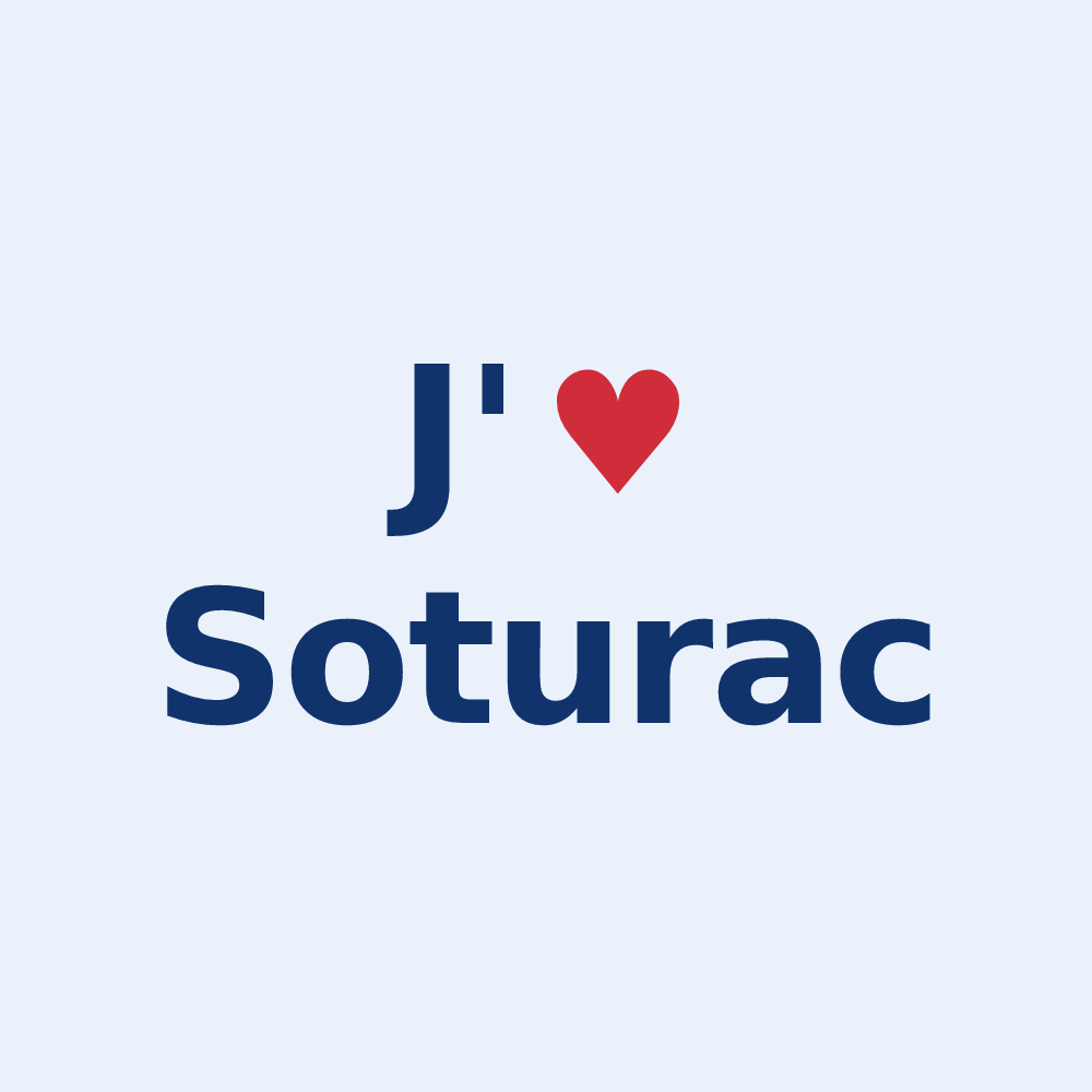 Sticker personnalisé Soturac — design J'aime Soturac