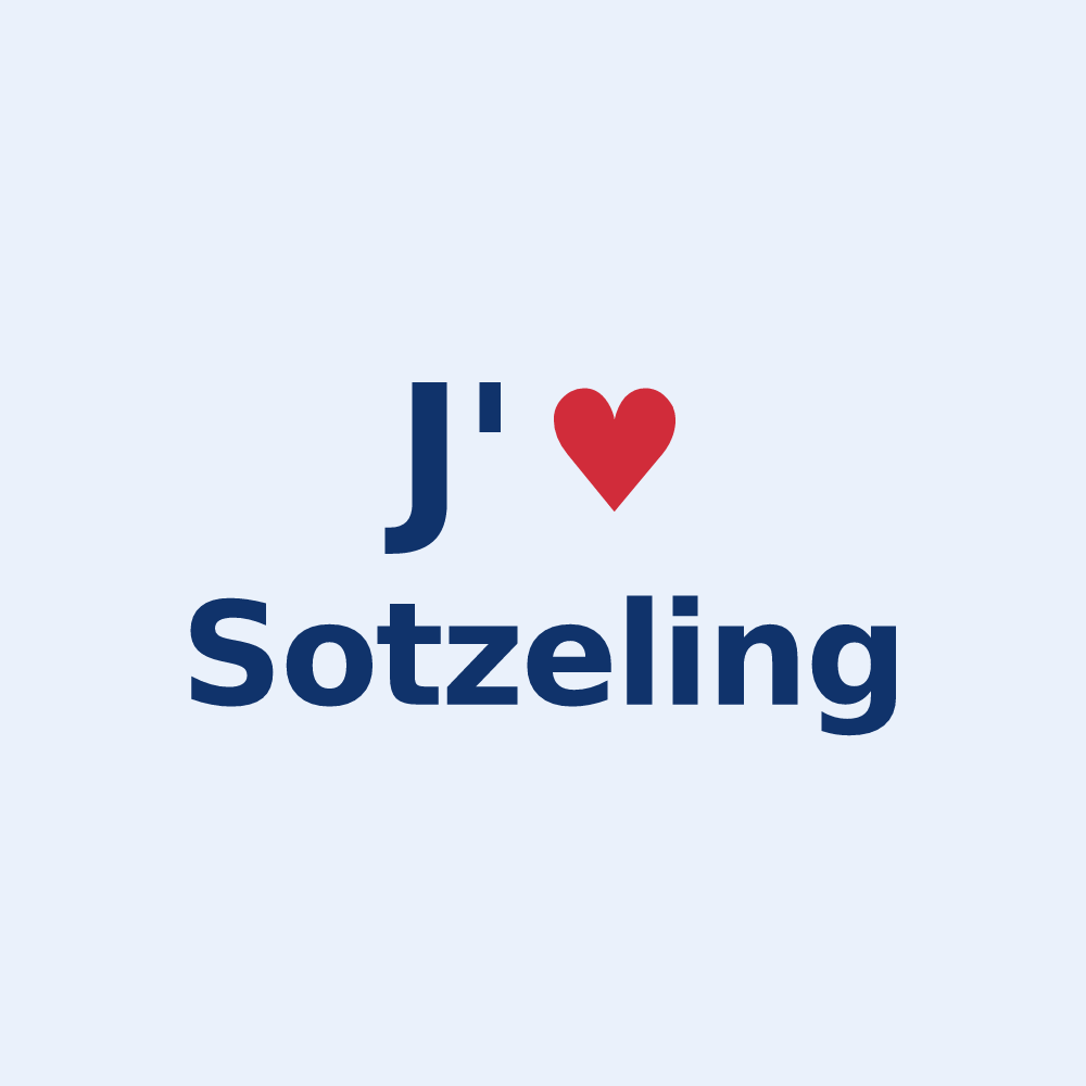 Sticker personnalisé Sotzeling — design J'aime Sotzeling