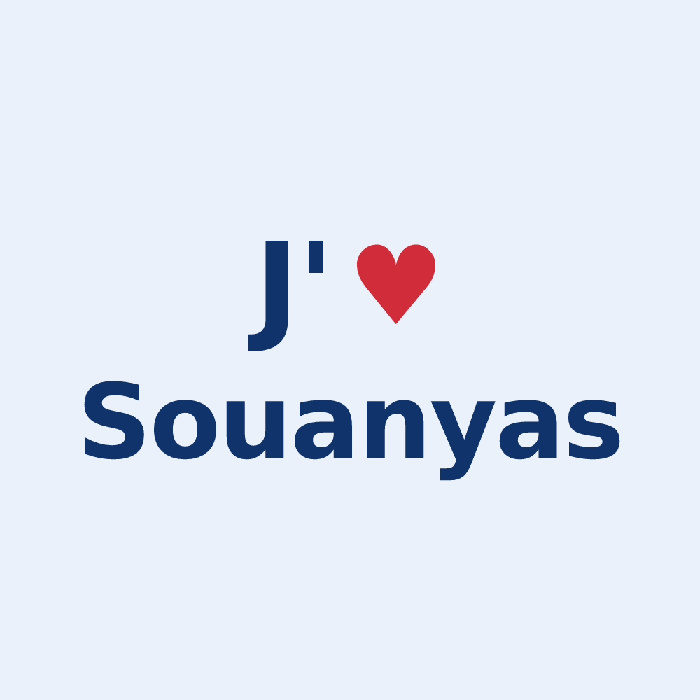 Sticker personnalisé Souanyas — design J'aime Souanyas