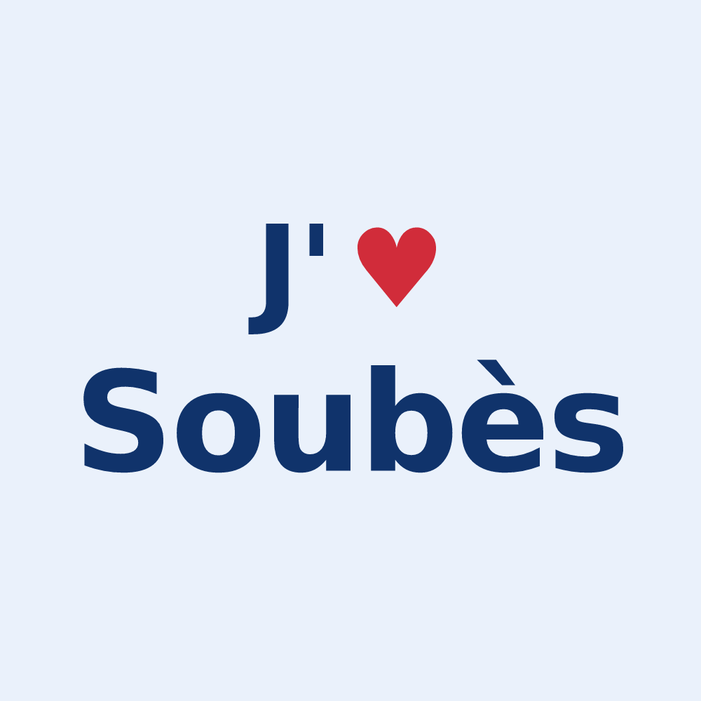 Sticker personnalisé Soubès — design J'aime Soubès