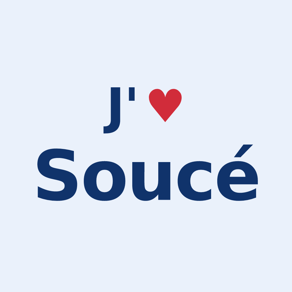 Sticker personnalisé Soucé — design J'aime Soucé
