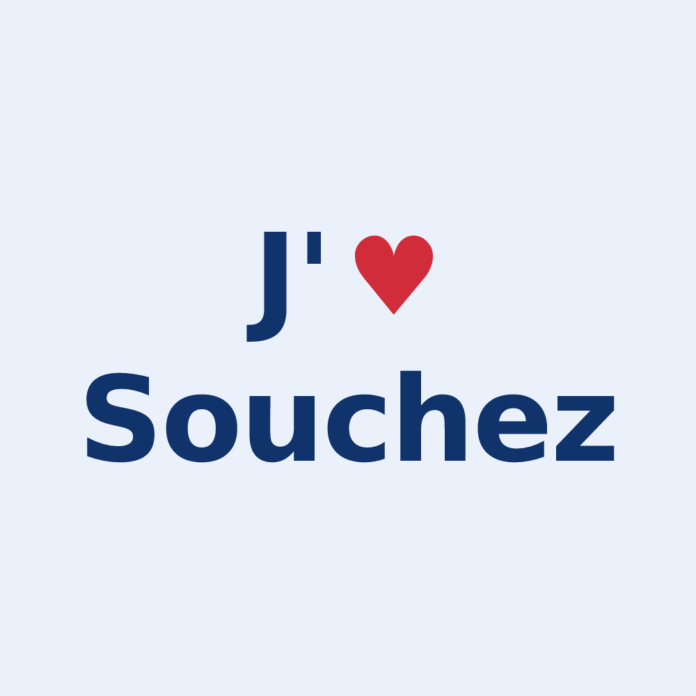 Sticker personnalisé Souchez — design J'aime Souchez