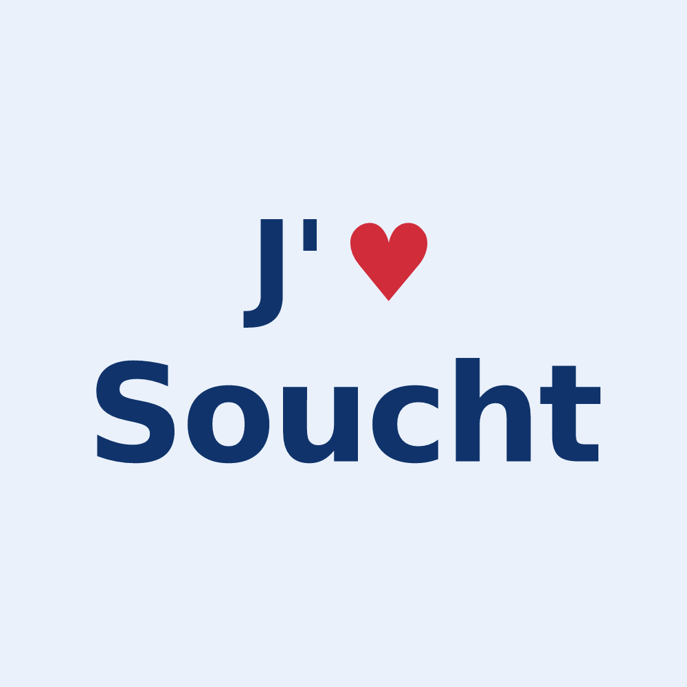 Sticker personnalisé Soucht — design J'aime Soucht