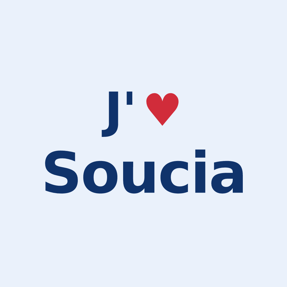 Sticker personnalisé Soucia — design J'aime Soucia