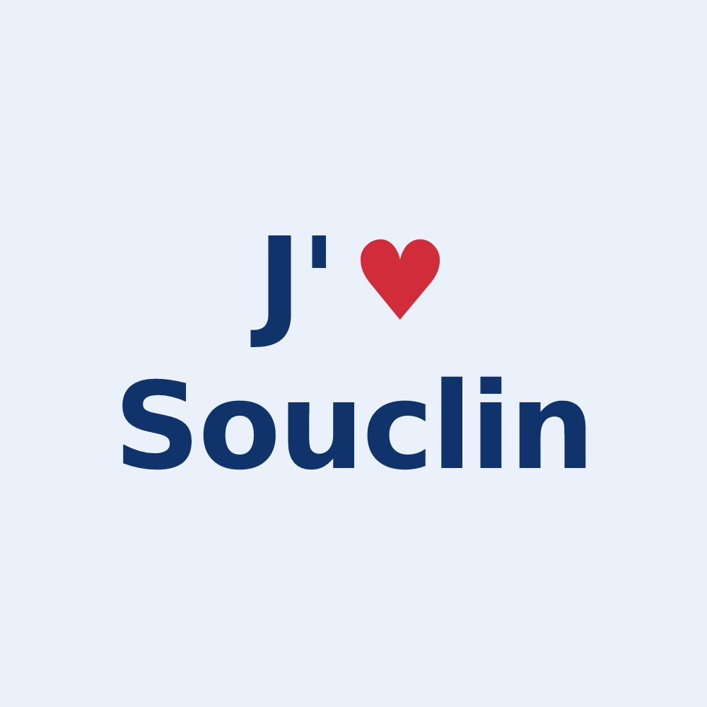 Sticker personnalisé Souclin — design J'aime Souclin