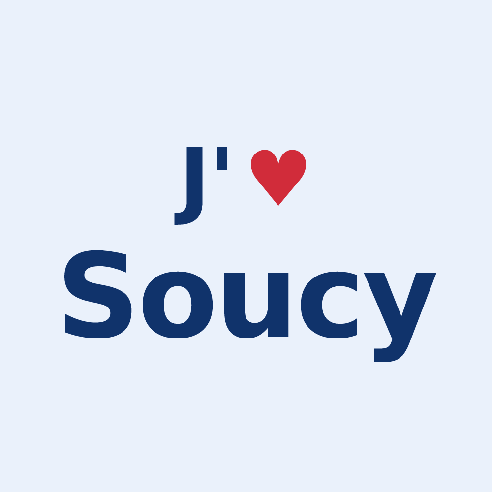 Sticker personnalisé Soucy — design J'aime Soucy