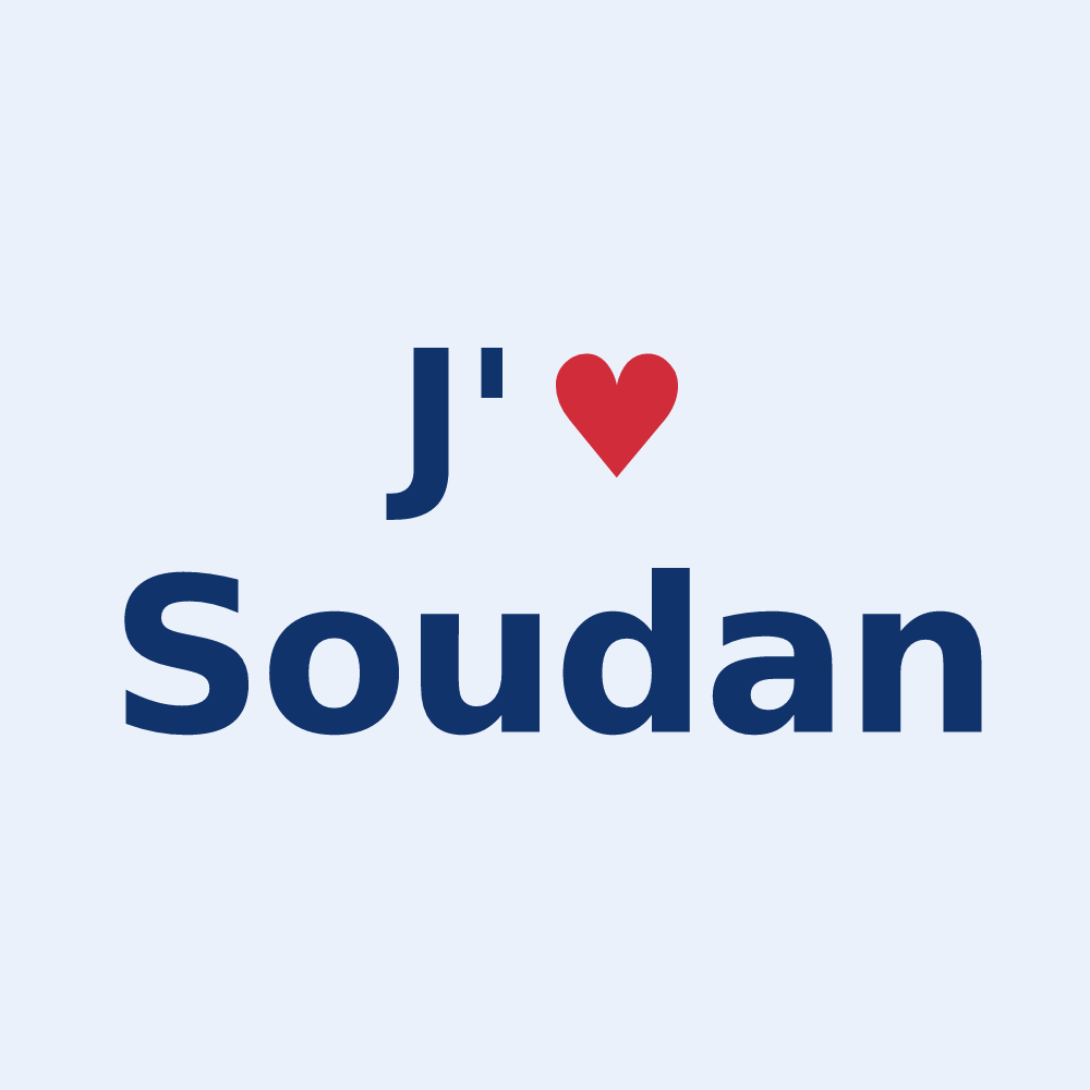 Sticker personnalisé Soudan — design J'aime Soudan