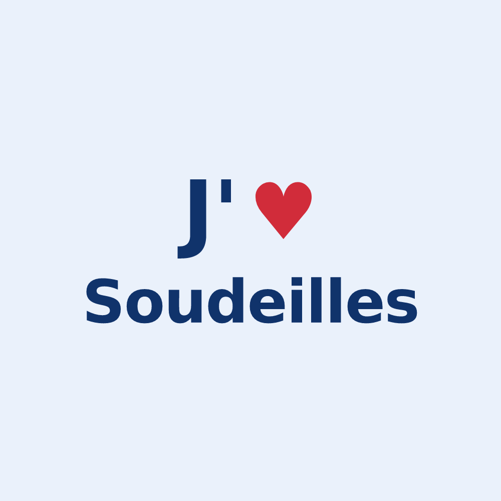 Sticker personnalisé Soudeilles — design J'aime Soudeilles