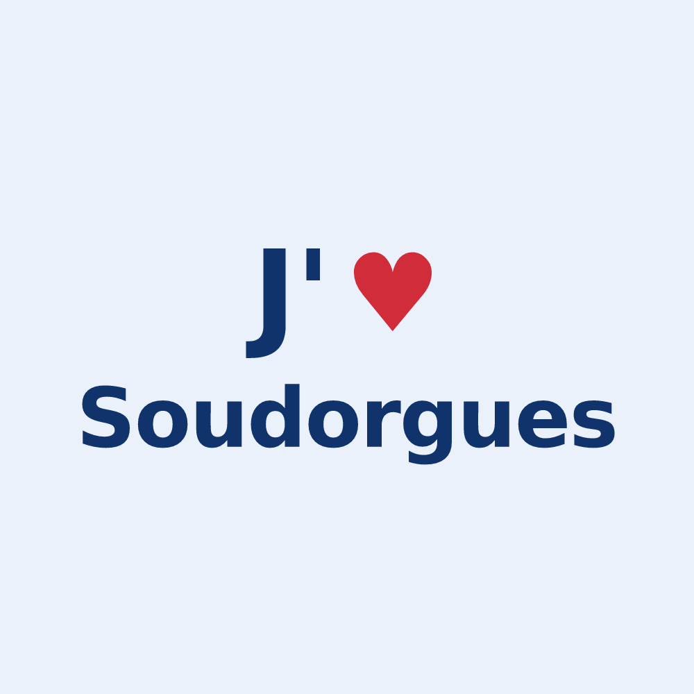 Sticker personnalisé Soudorgues — design J'aime Soudorgues