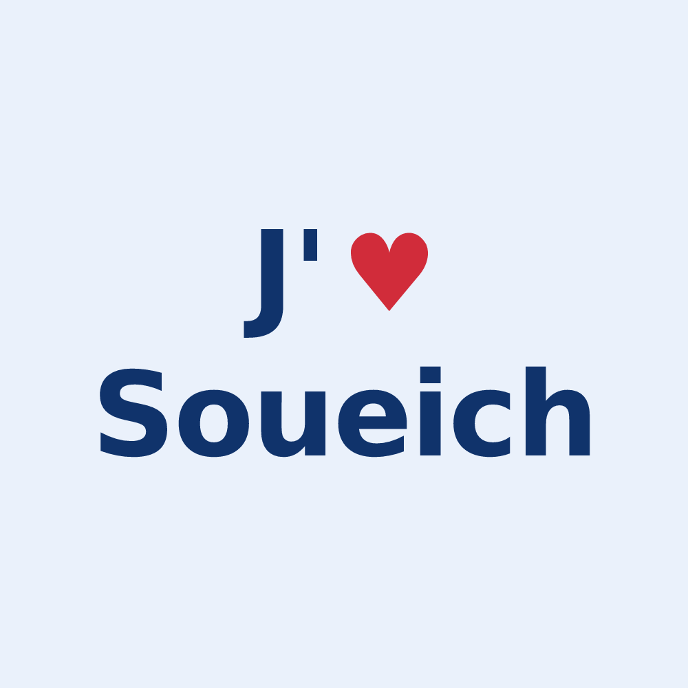 Sticker personnalisé Soueich — design J'aime Soueich