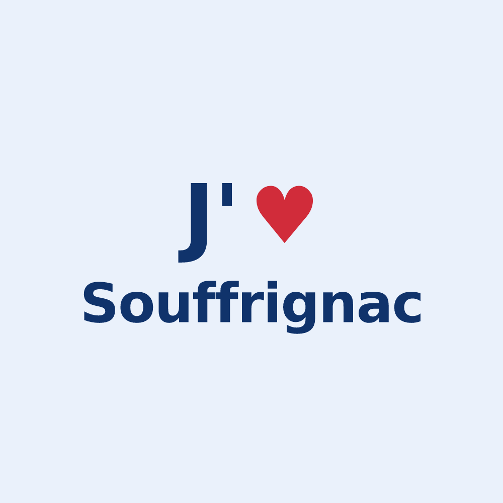 Sticker personnalisé Souffrignac — design J'aime Souffrignac