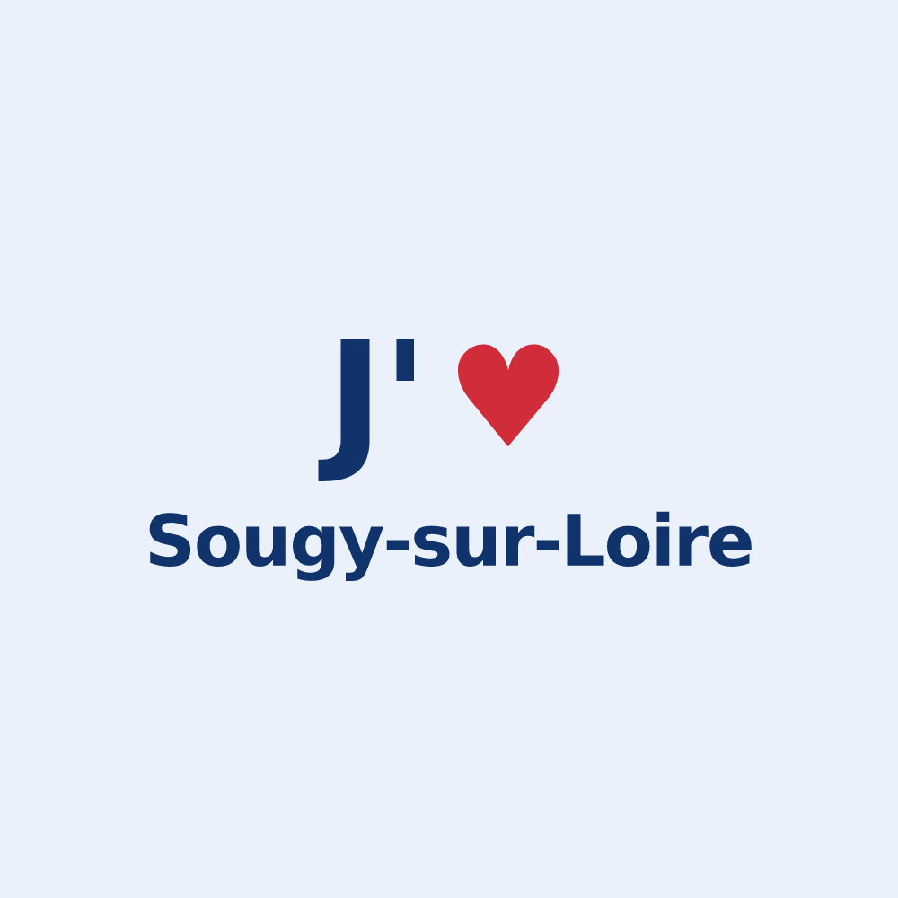 Sticker personnalisé Sougy-sur-Loire — design J'aime Sougy-sur-Loire