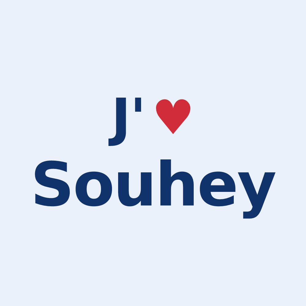 Sticker personnalisé Souhey — design J'aime Souhey