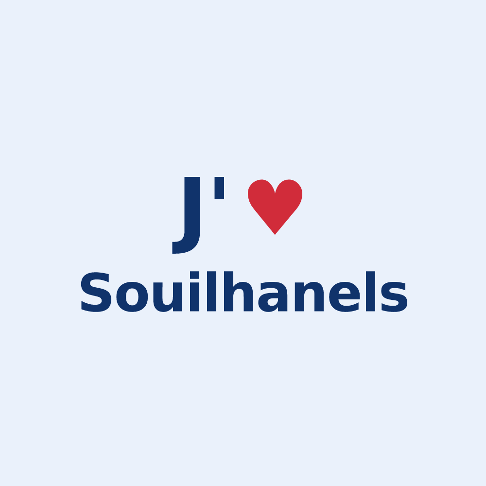 Sticker personnalisé Souilhanels — design J'aime Souilhanels
