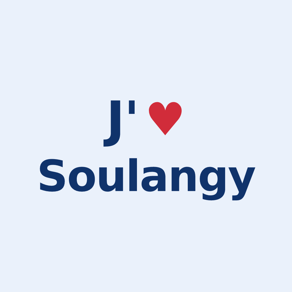 Sticker personnalisé Soulangy — design J'aime Soulangy