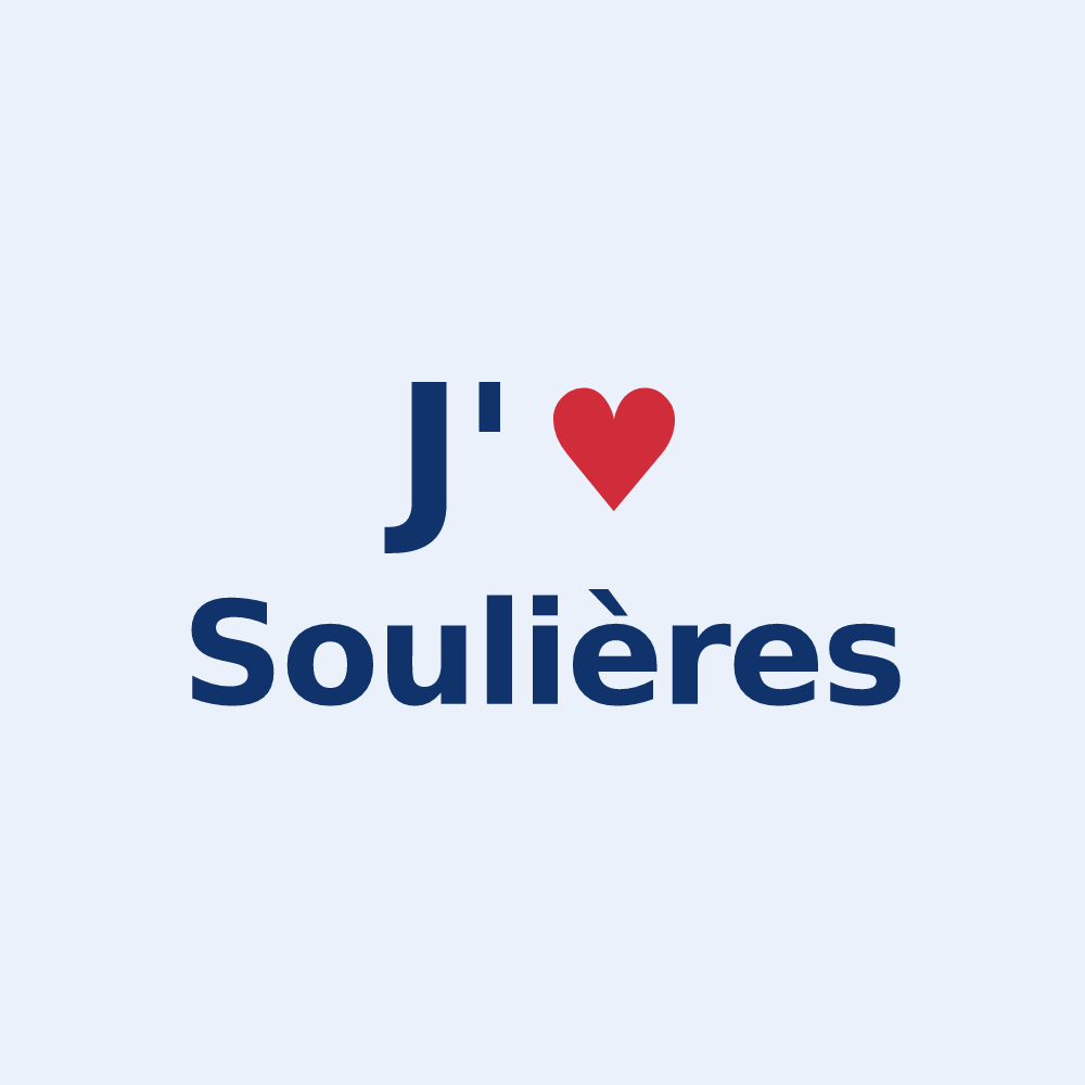 Sticker personnalisé Soulières — design J'aime Soulières