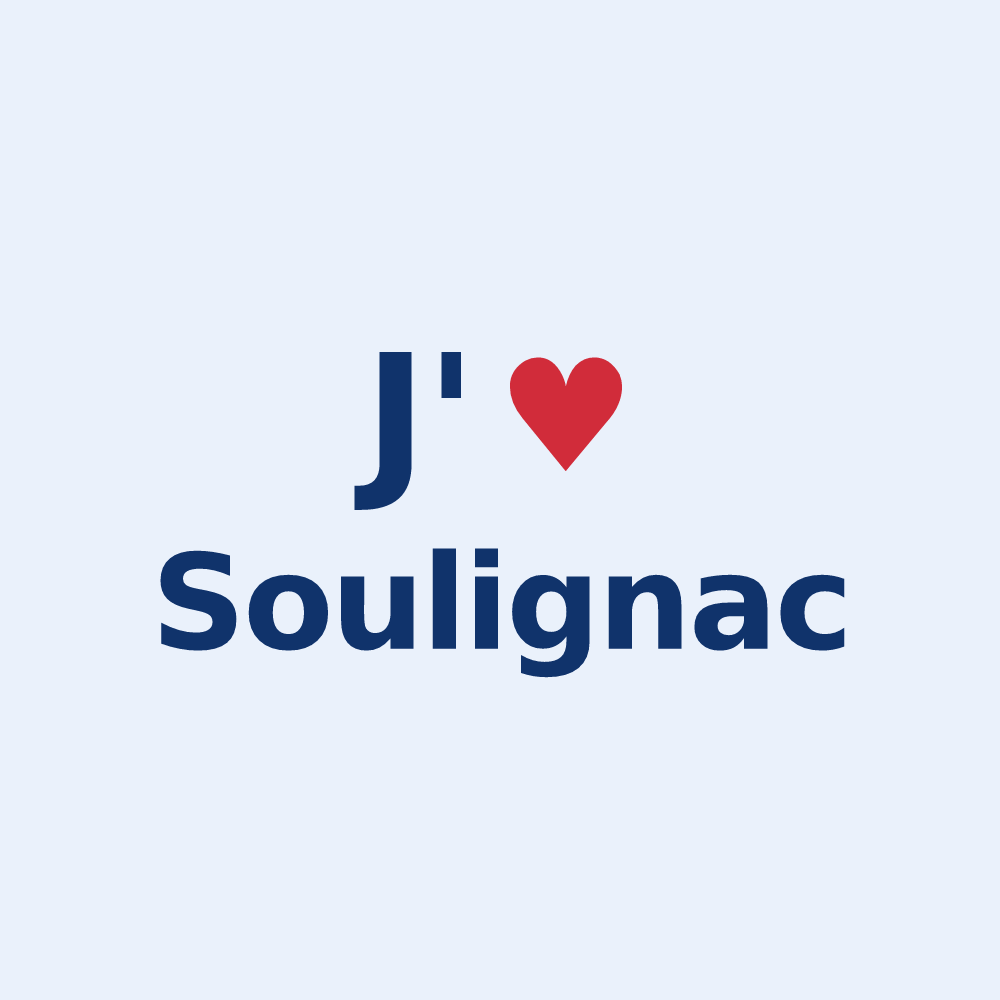 Sticker personnalisé Soulignac — design J'aime Soulignac