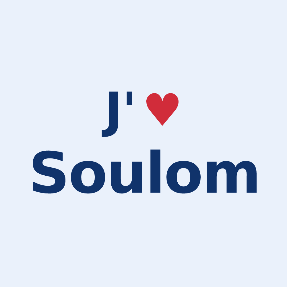 Sticker personnalisé Soulom — design J'aime Soulom