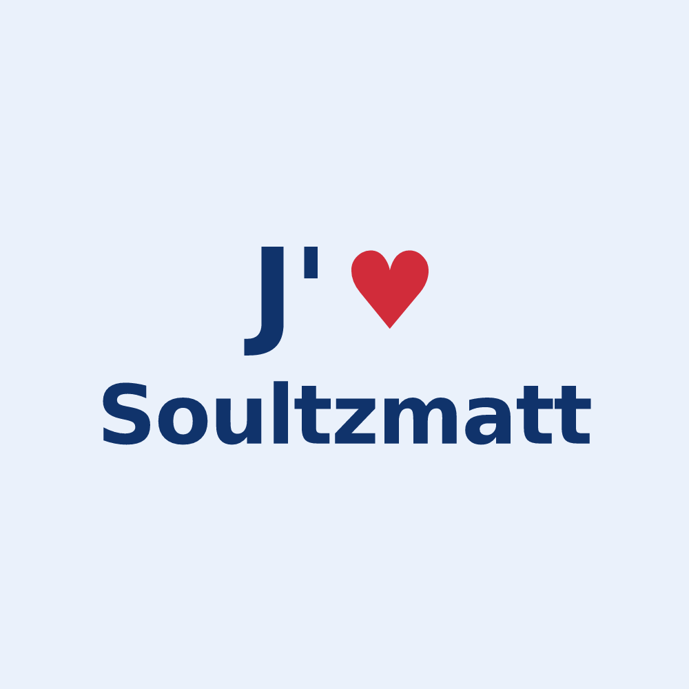 Sticker personnalisé Soultzmatt — design « J'aime Soultzmatt » imprimé sur le sticker