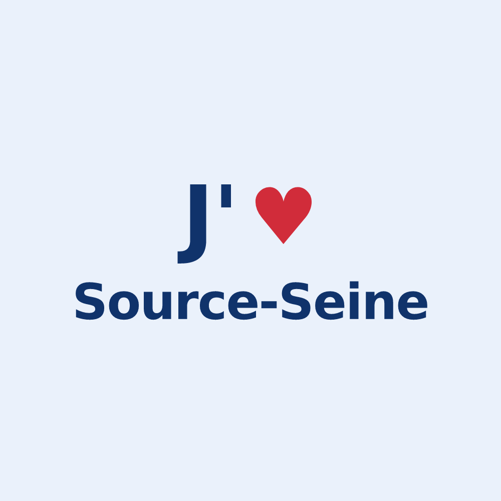 Sticker personnalisé Source-Seine — design J'aime Source-Seine