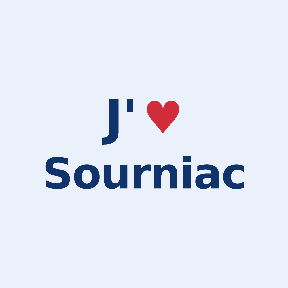 Sticker personnalisé Sourniac — design J'aime Sourniac