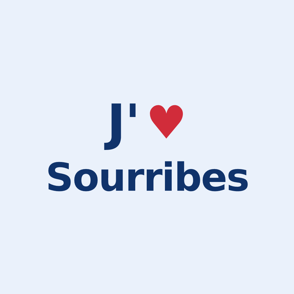 Sticker personnalisé Sourribes — design J'aime Sourribes