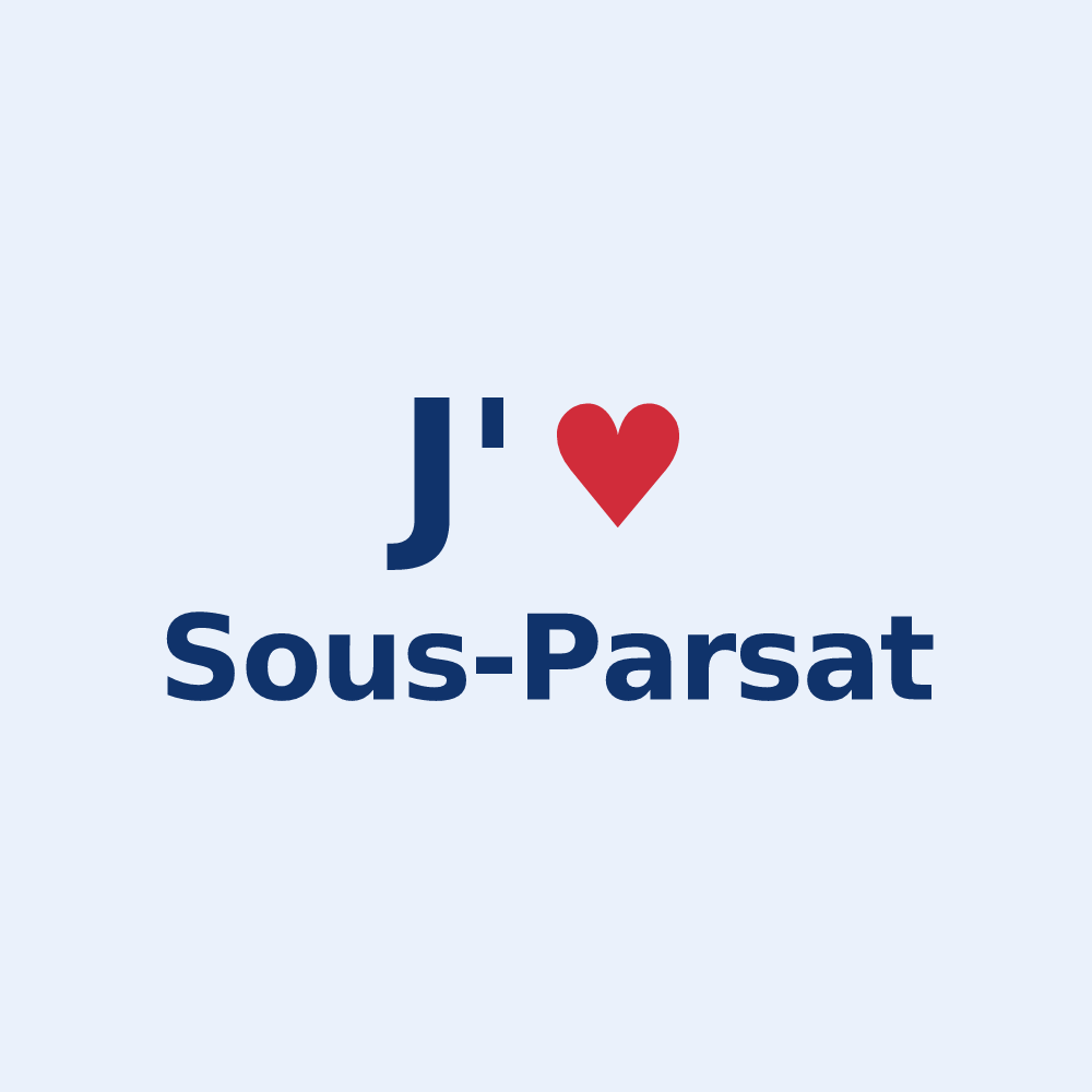 Sticker personnalisé Sous-Parsat — design J'aime Sous-Parsat