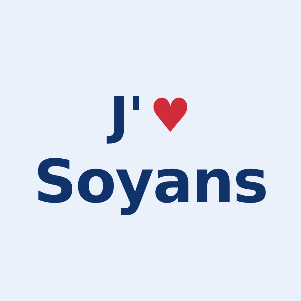 Sticker personnalisé Soyans — design J'aime Soyans