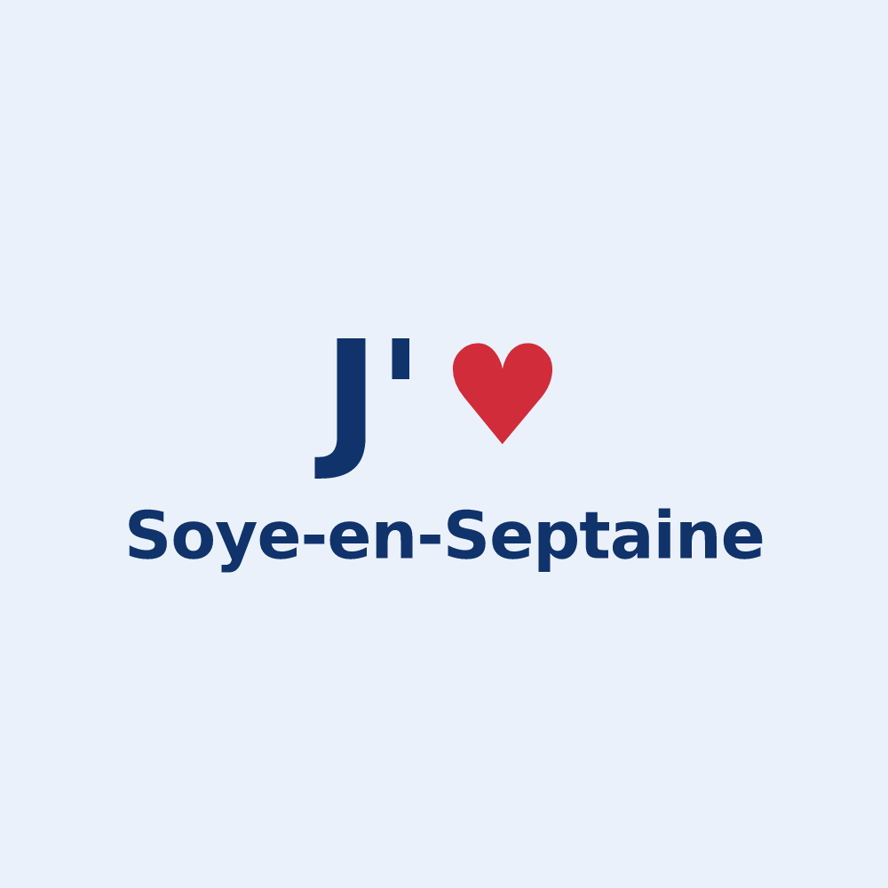 Sticker personnalisé Soye-en-Septaine — design J'aime Soye-en-Septaine